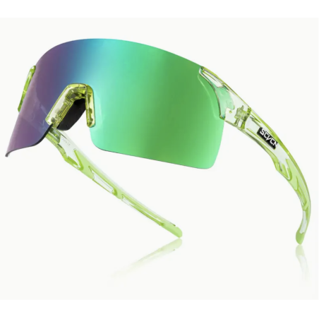 Okulary sportowe SCVN – Neon Green / Rainbow Shield