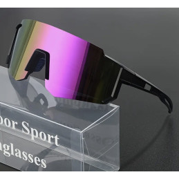 Okulary sportowe Black Prism – Lustrzana soczewka fiolet-złoto, UV400